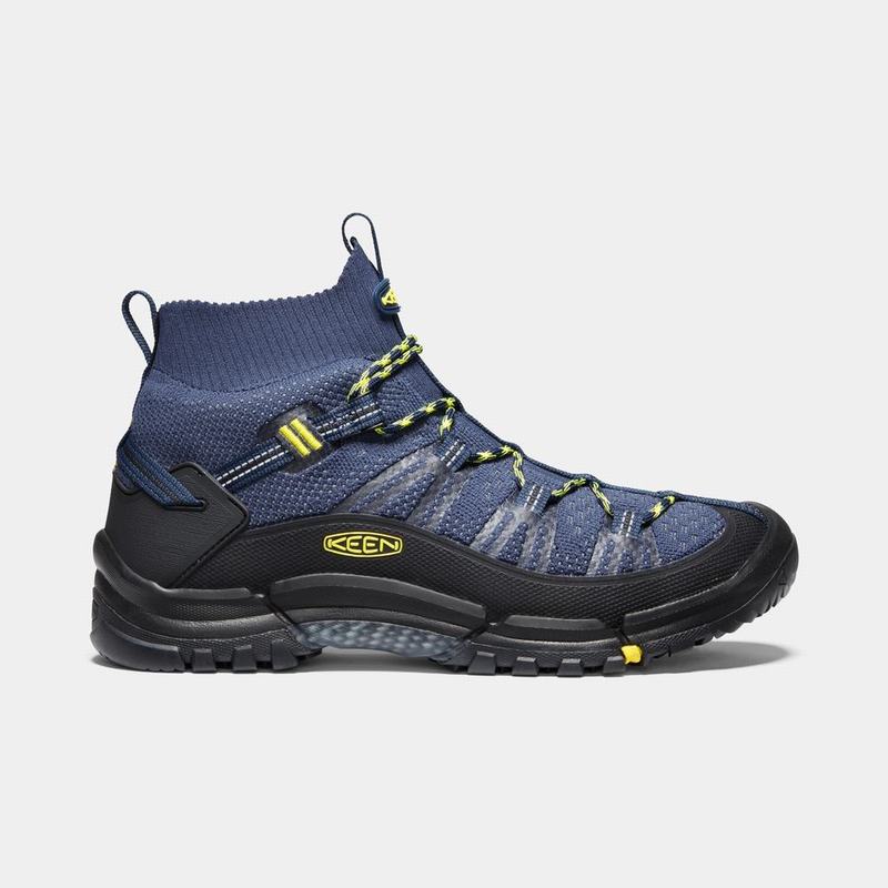 Botas De Montaña Keen Axis Evo Mid Para Hombre Azules/Amarillos/Negros - Botas Keen Mexico (827560-U